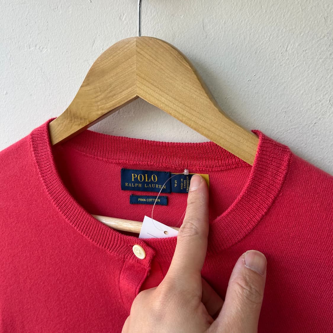 16431 - 폴로 랄프로렌 레드 가디건 (피마 코튼) 상품이미지4