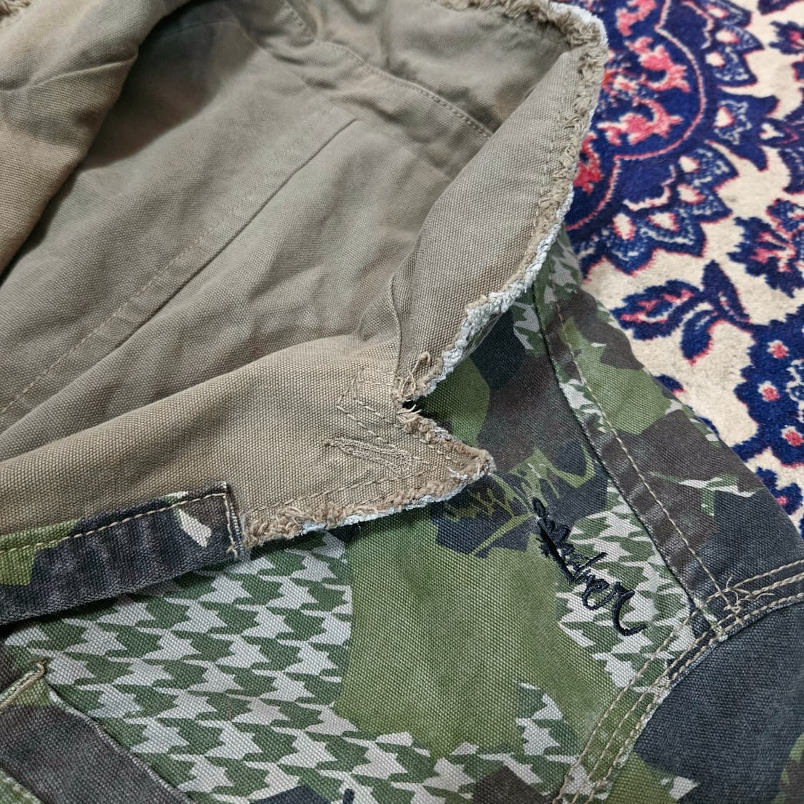 퀵실버(QuikSilver) 카모플라쥬 리버시블 야상 버튼 자켓 M 상품이미지8