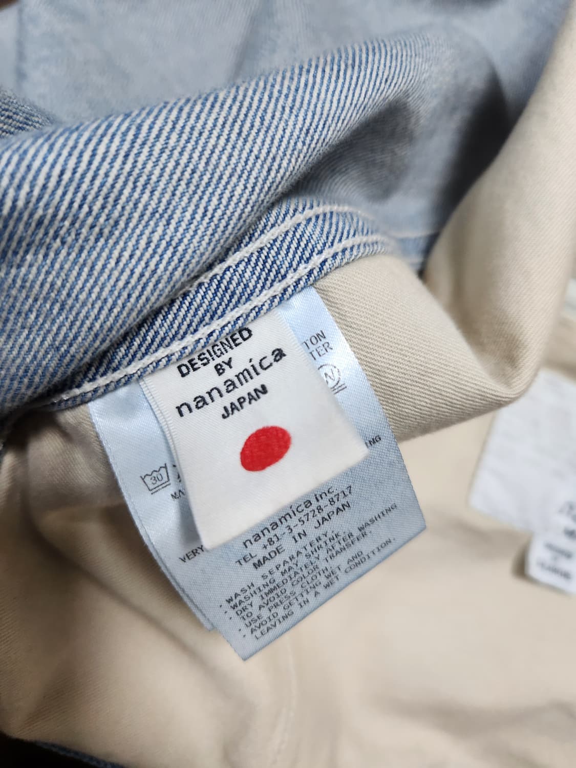 나나미카 데님 숏자켓 인디고블리치 xl 상품이미지3