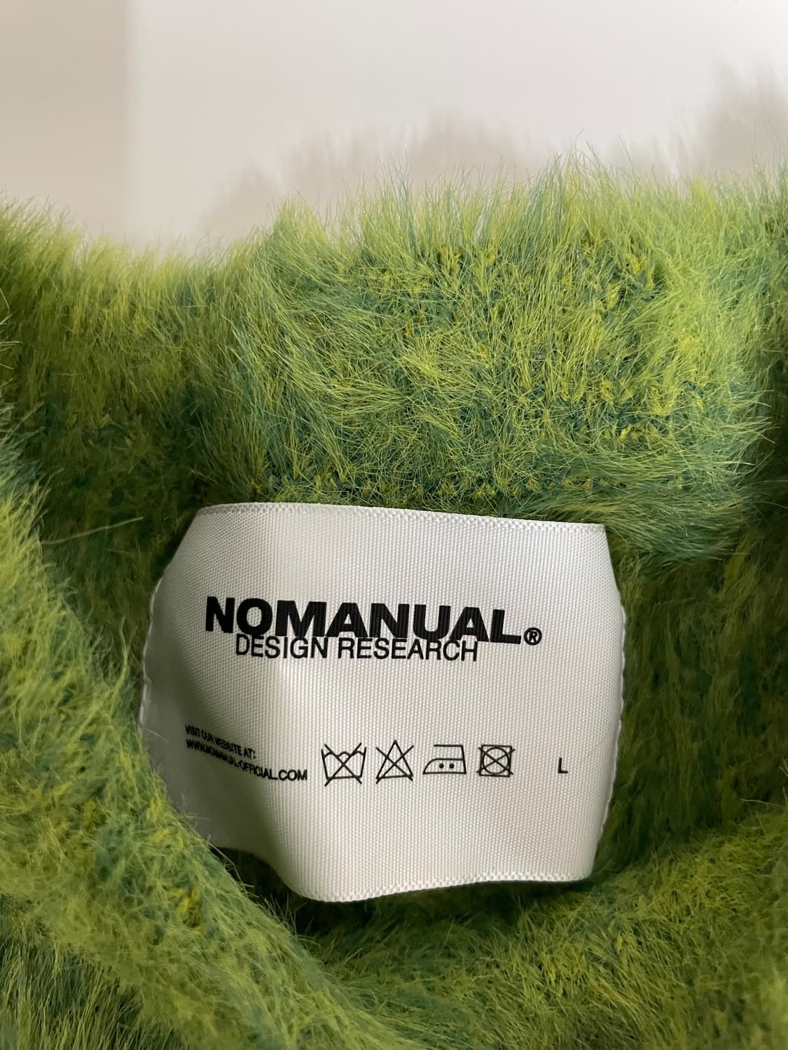 노매뉴얼 그린 헤어리 니트 L 상품이미지3