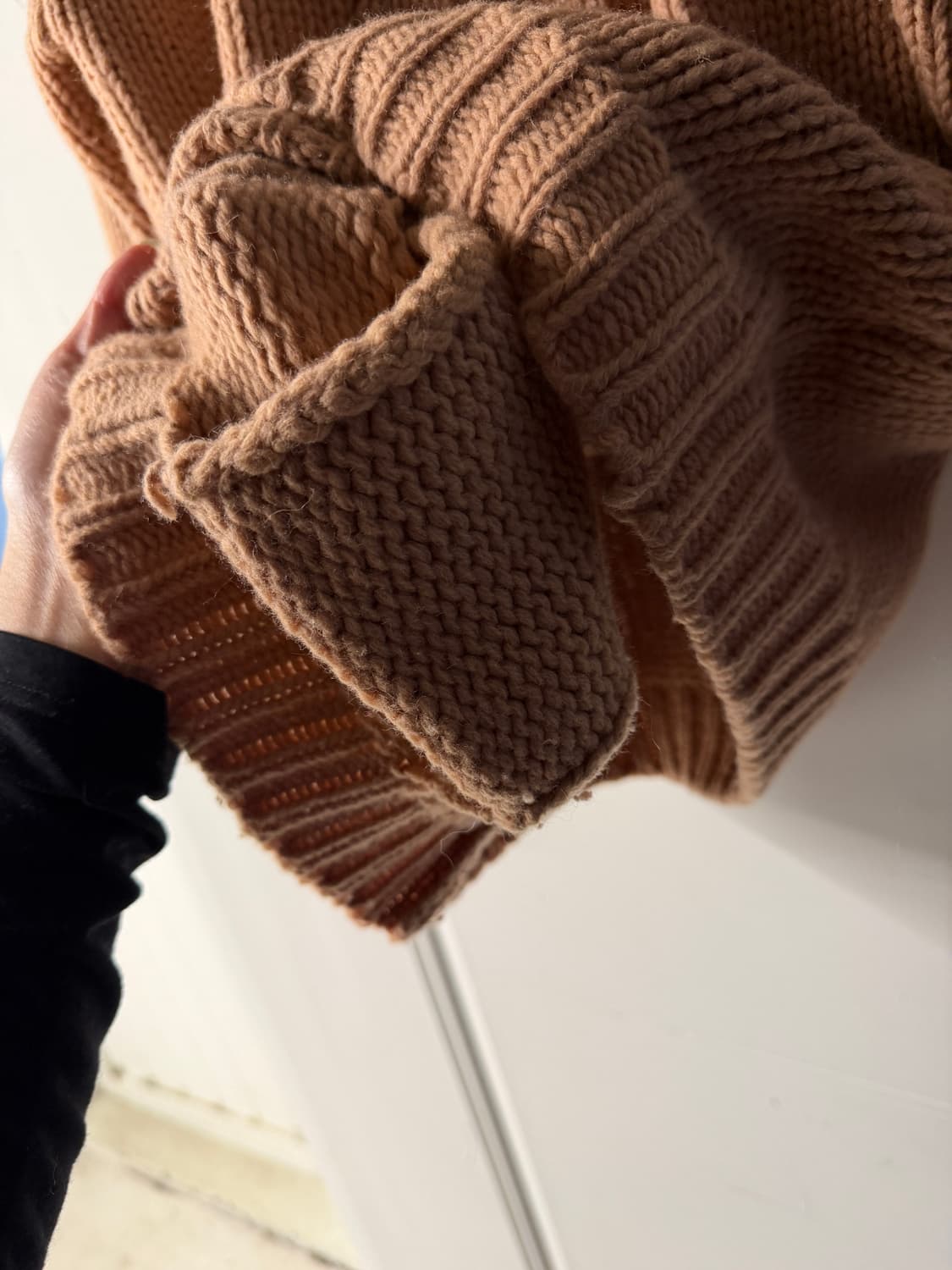 일본빈티지 숄카라 브라운 울 스웨터니트 상품이미지9