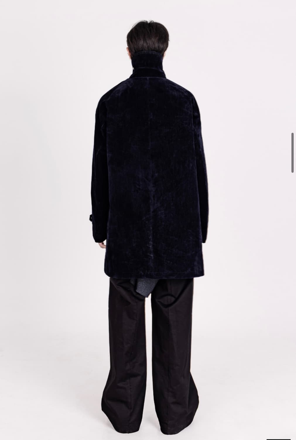 HACIENDA Leather-Trimmed Velour Coat 상품이미지4