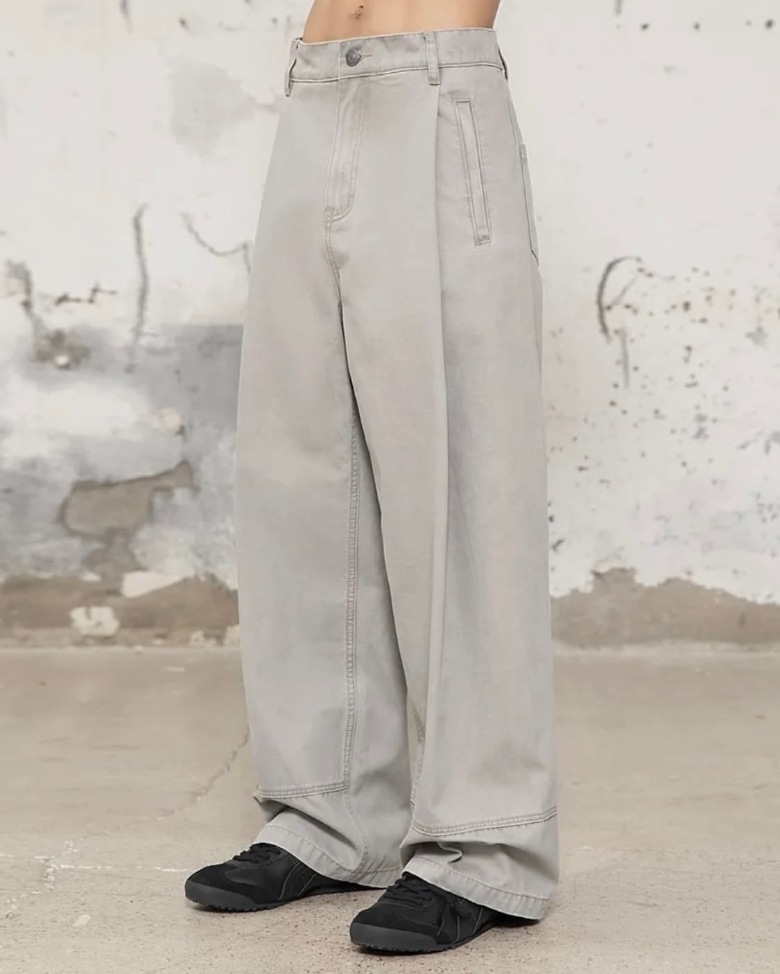 비긴202 25fw 플리츠 코튼 팬츠 상품이미지1