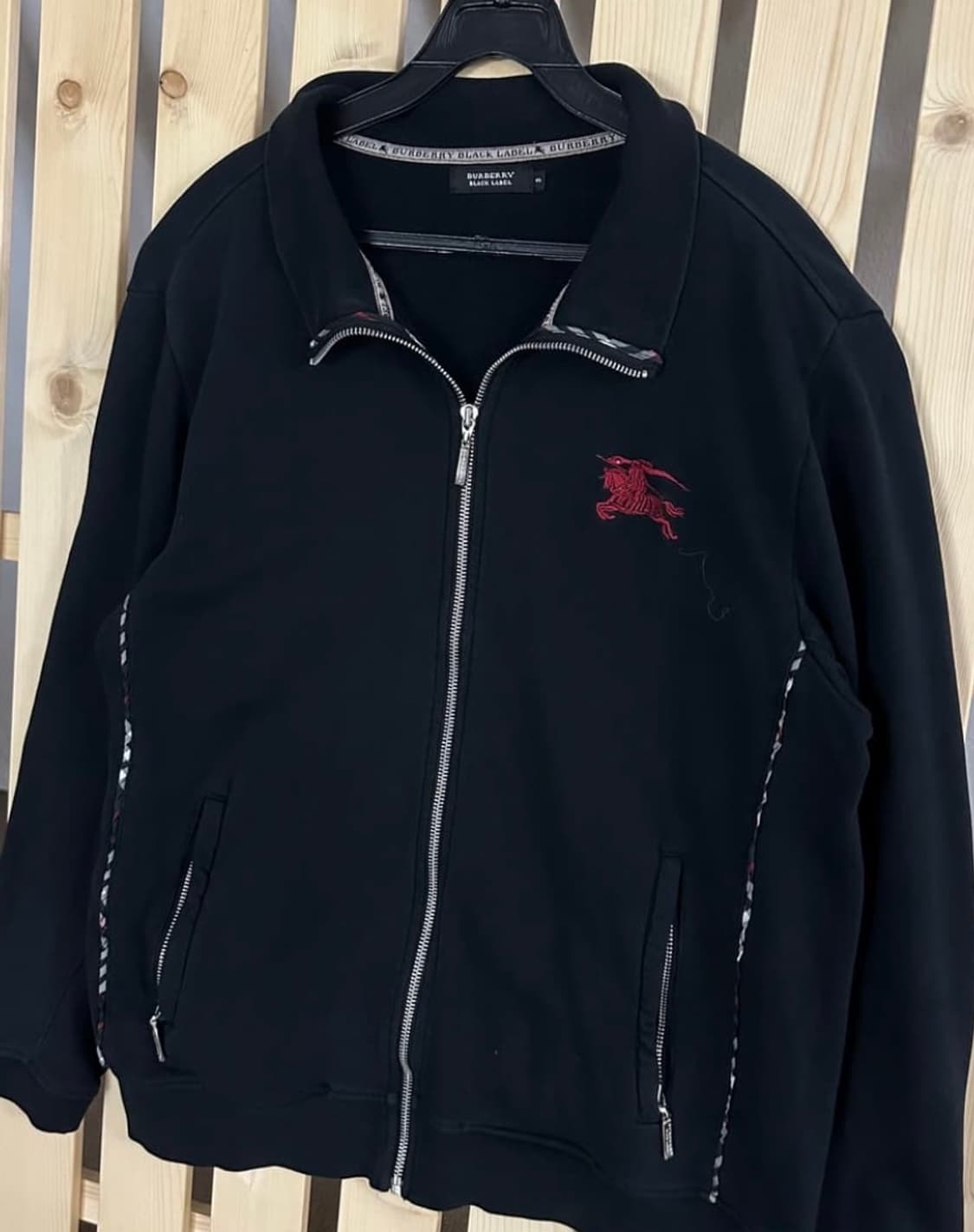 (M) 버버리 블랙라벨 코튼 트랙자켓 져지 집업 상품이미지2