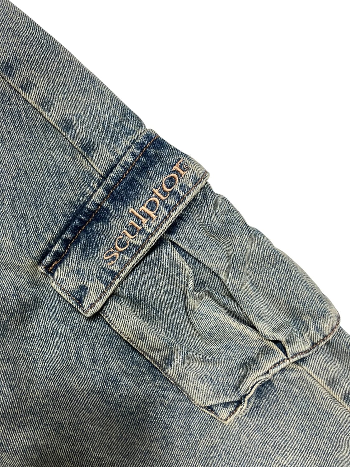 Sculptor 워싱 데님 카고 팬츠 S 상품이미지4