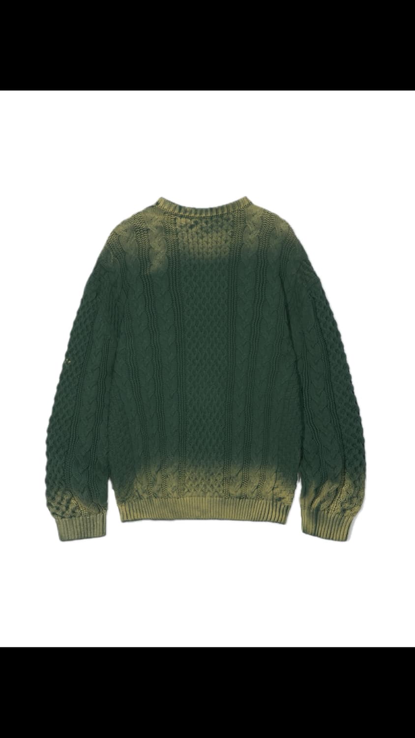 PARTIMENTO 파르티멘토 스프레이 다잉 피셔맨 니트 스웨터 그린 상품이미지2