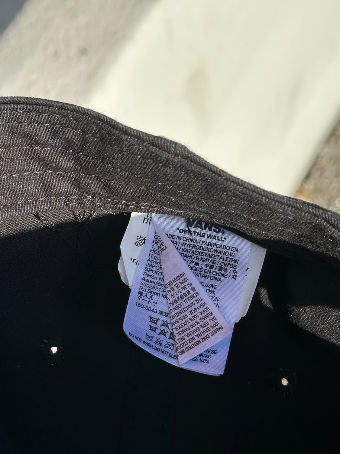 [M] 반스 로고 블랙 볼캡 모자 상품이미지6