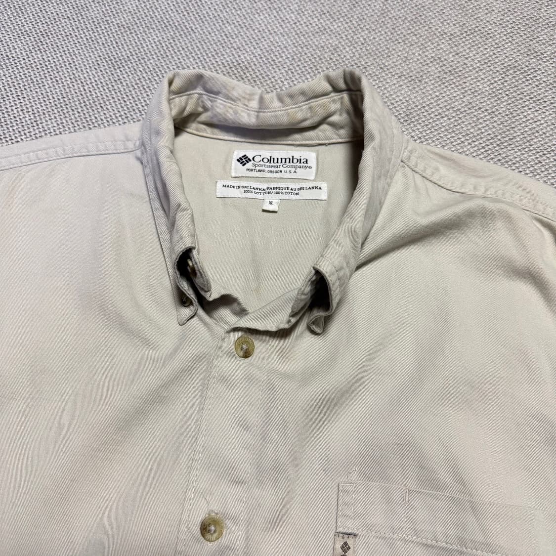 컬럼비아 USA 빈티지 베이지 셔츠 상품이미지2