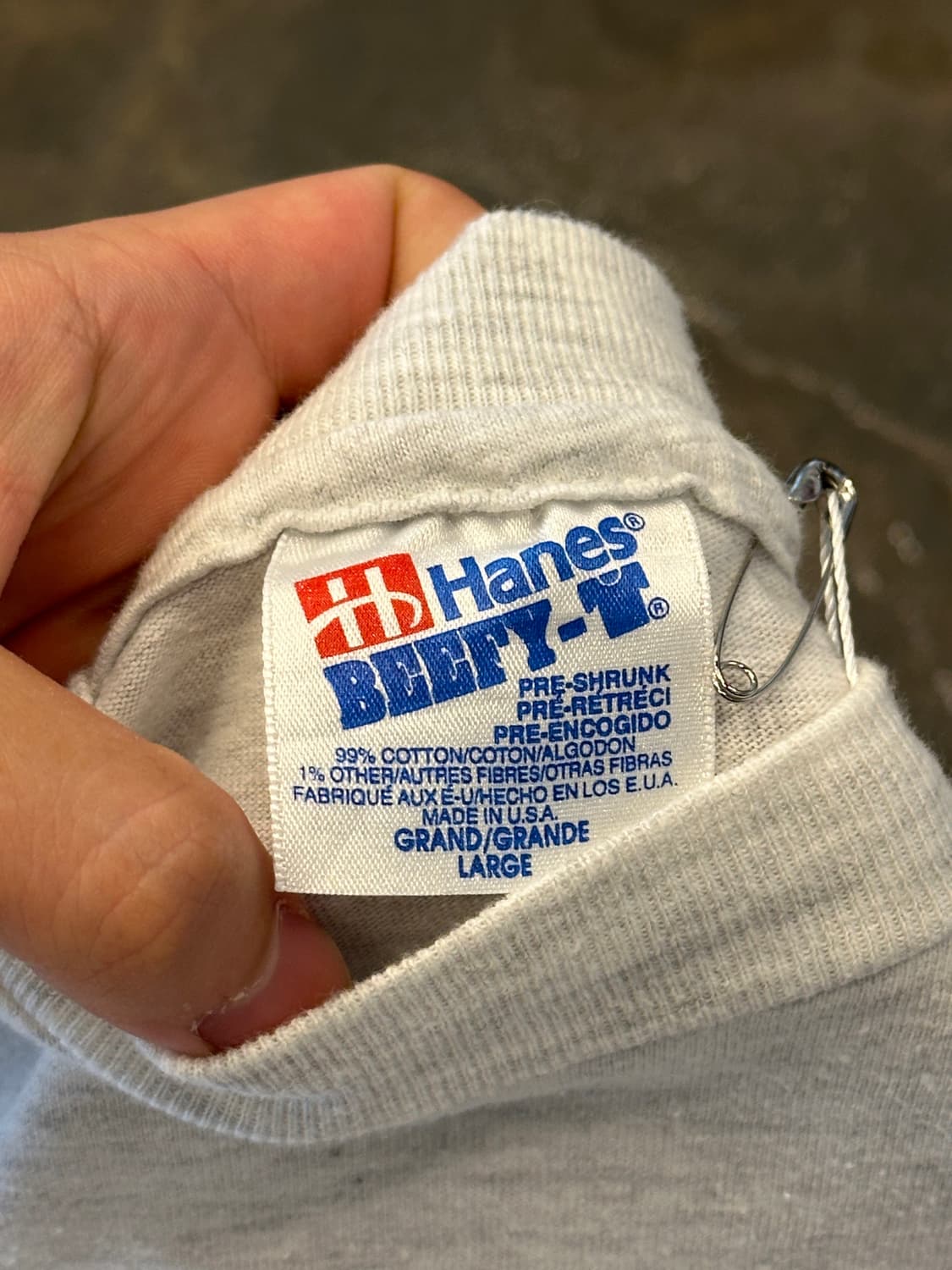 90s Hanes 컨트리 러닝 프린팅 싱글 스티치 반팔티 L 상품이미지5