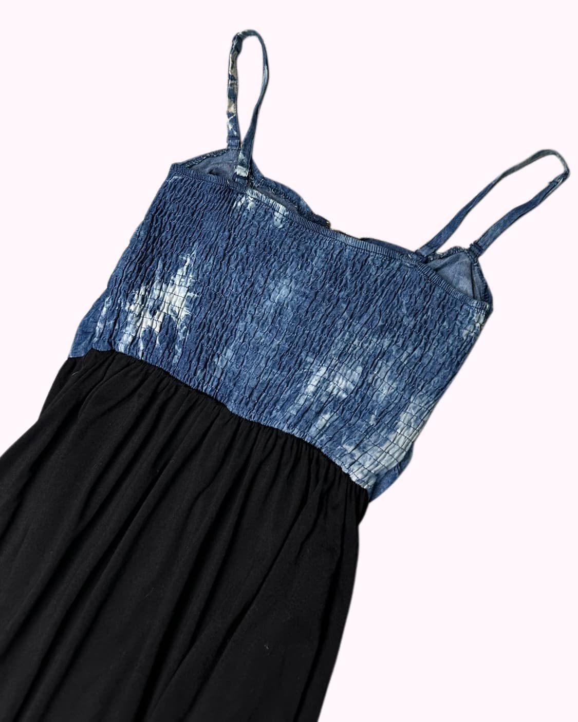 shirring denim long dress 상품이미지5