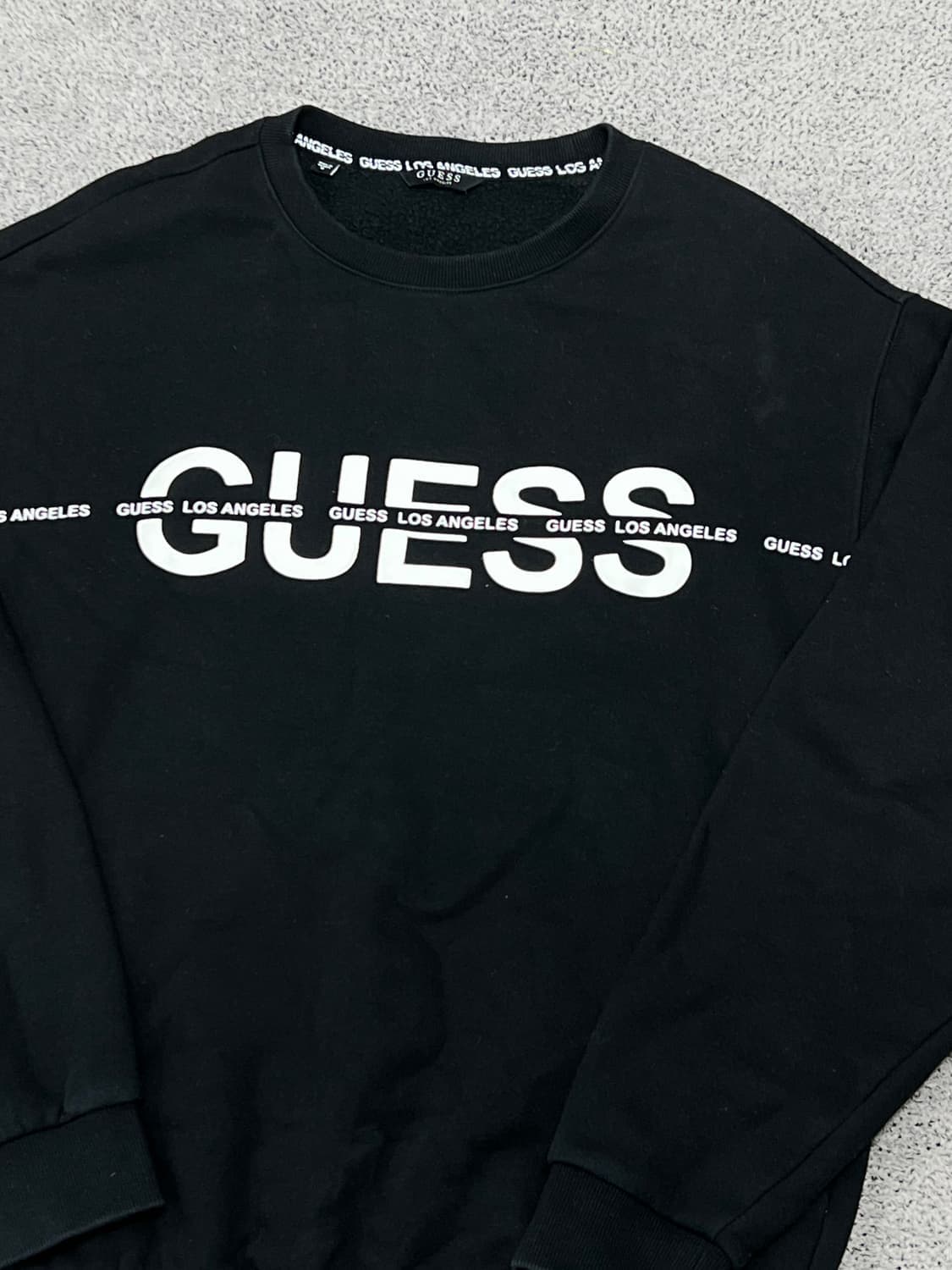 (M) 게스 로고 프린팅 기모 맨투맨 상품이미지2