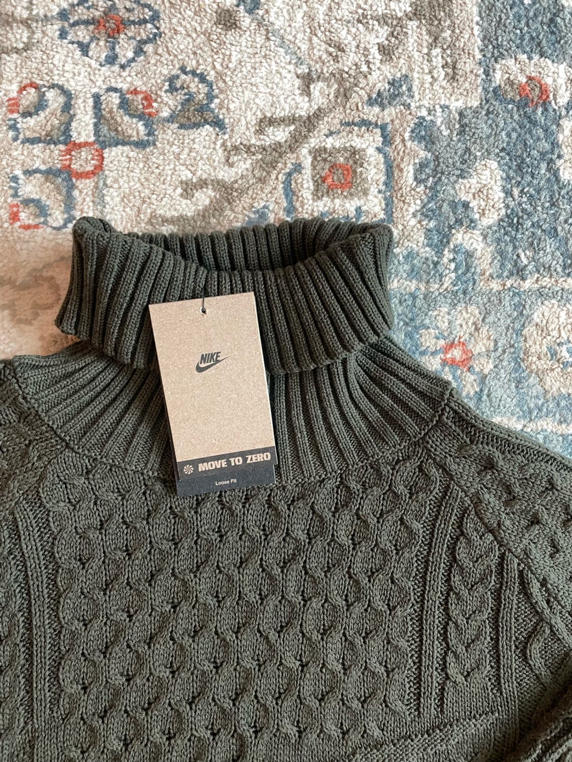 나이키 라이프 케이블 니트 터틀넥 (새제품. XL) 상품이미지2