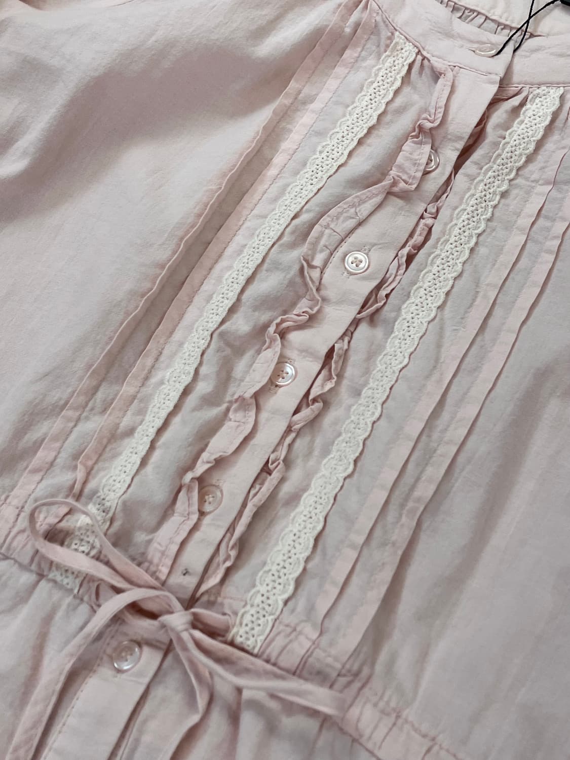 빈티지 프릴 블라우스 핑크 #csz4021 상품이미지4