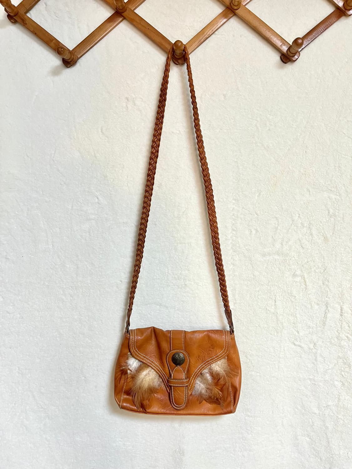 빈티지 히피 모리걸 가죽 크로스백 상품이미지2