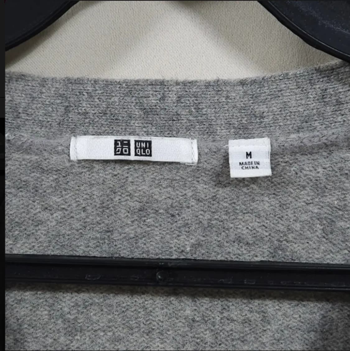 95)유니클로 울 가디건 그레이 14-03 상품이미지4