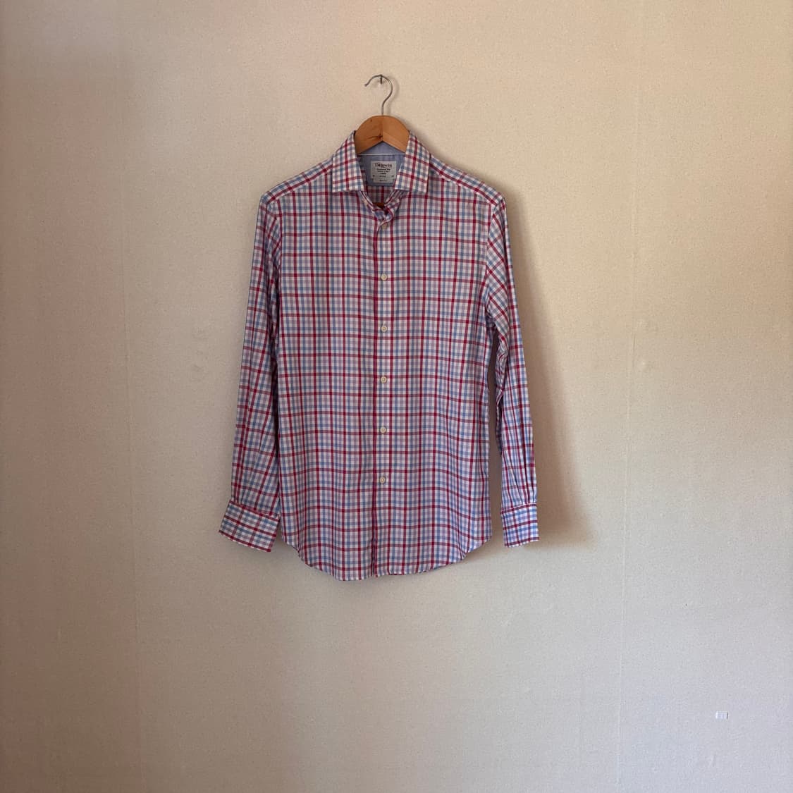 TM 르윈 체크 셔츠 100 슬림핏 독특한 질감 수입 정품 상품이미지1