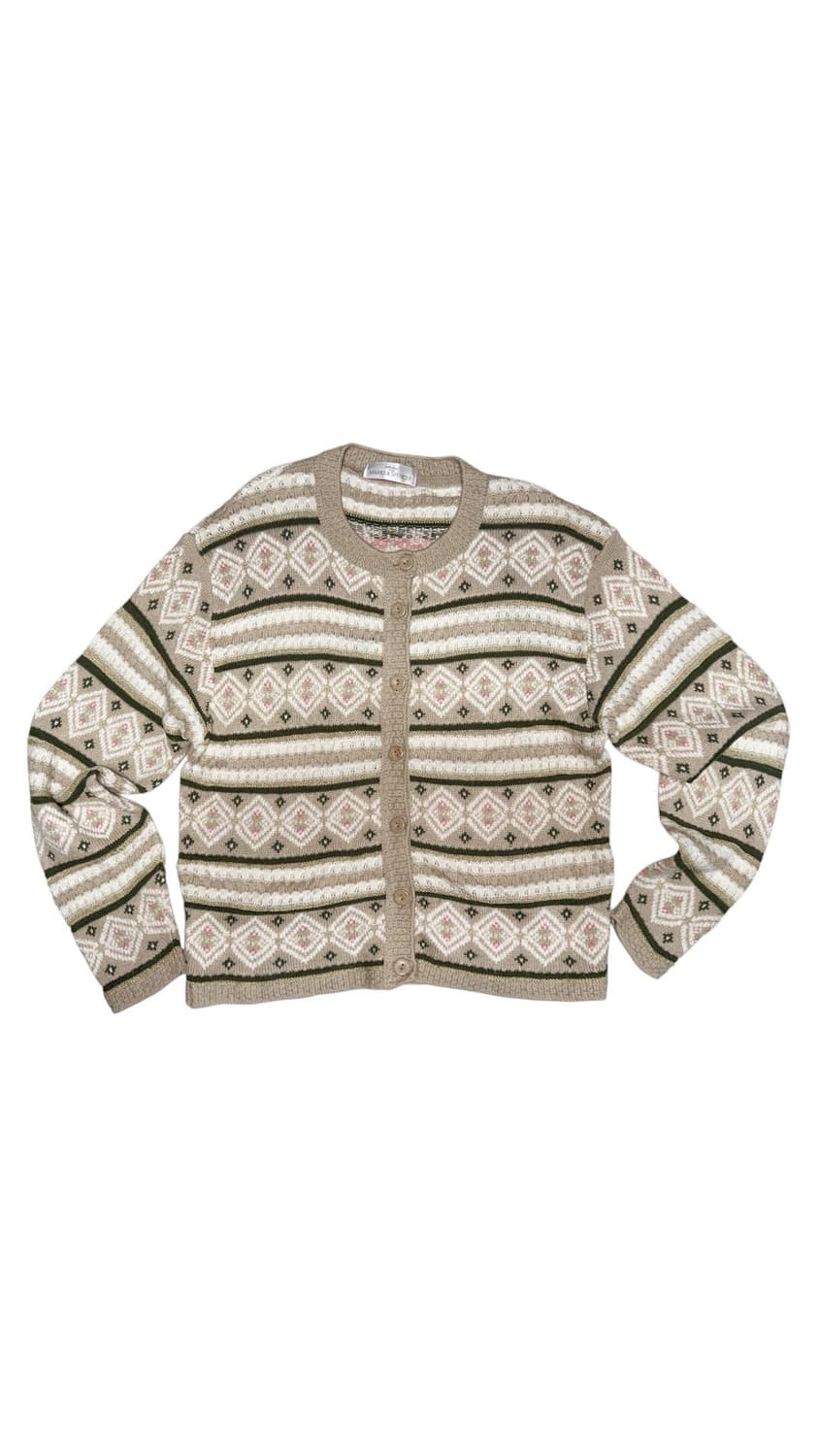 노르딕 꽃 가디건 상품이미지1