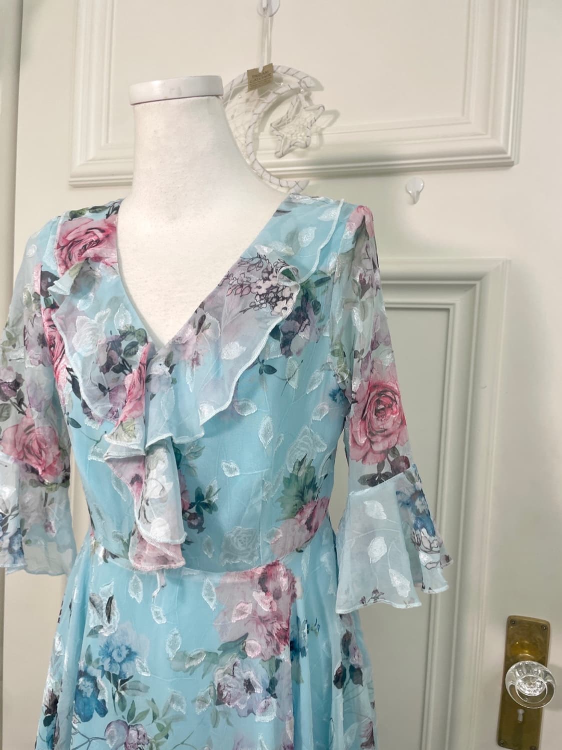 mint blue flower ruffle summer opc 상품이미지7