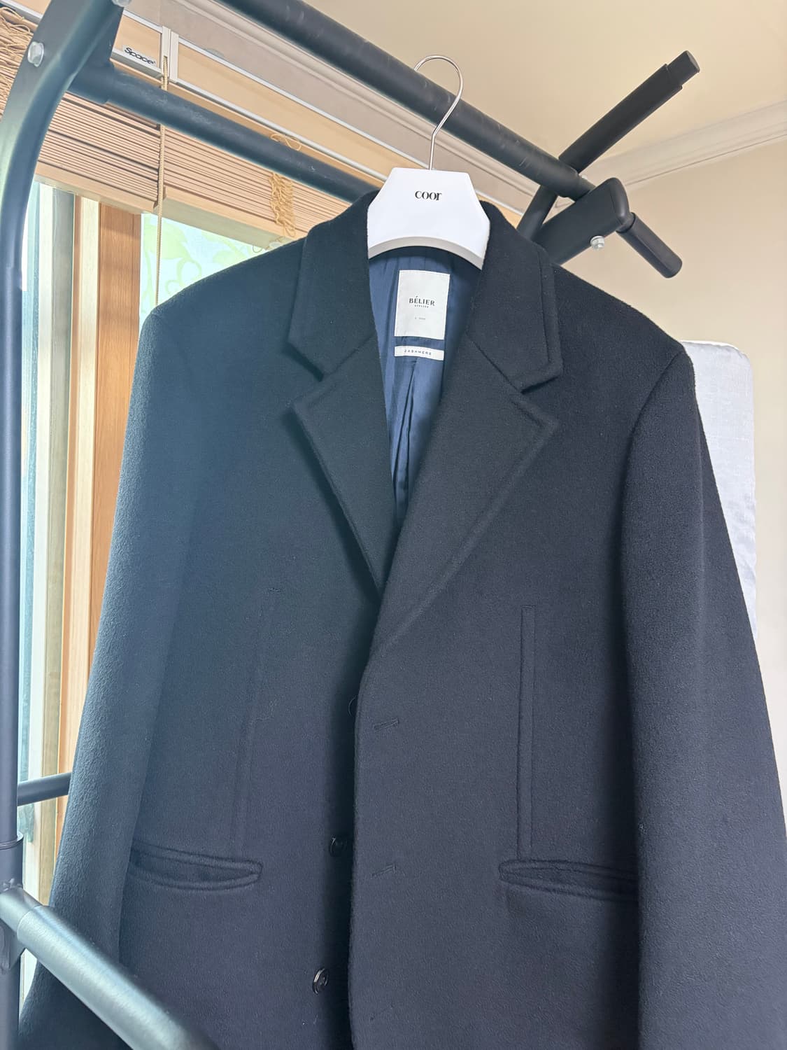 L)벨리에 버티컬 싱글코트 블랙 상품이미지1