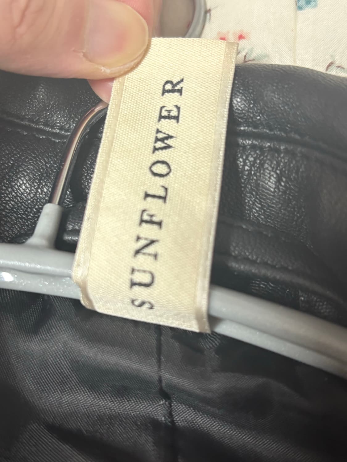 선플라워 숏레더 자켓 46사이즈 블랙 상품이미지2