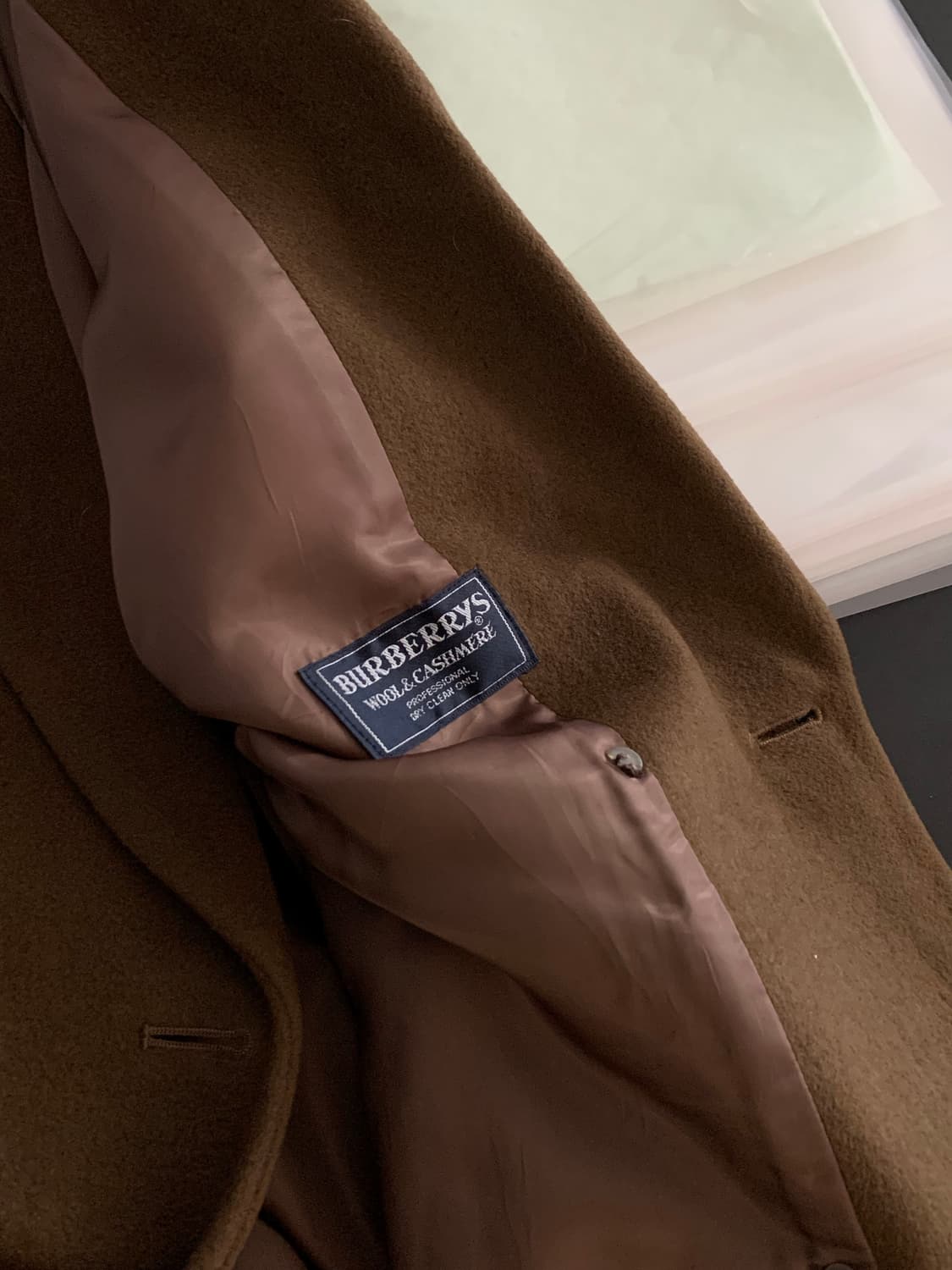 80's "Burberry" wool x cashmere double L 상품이미지8