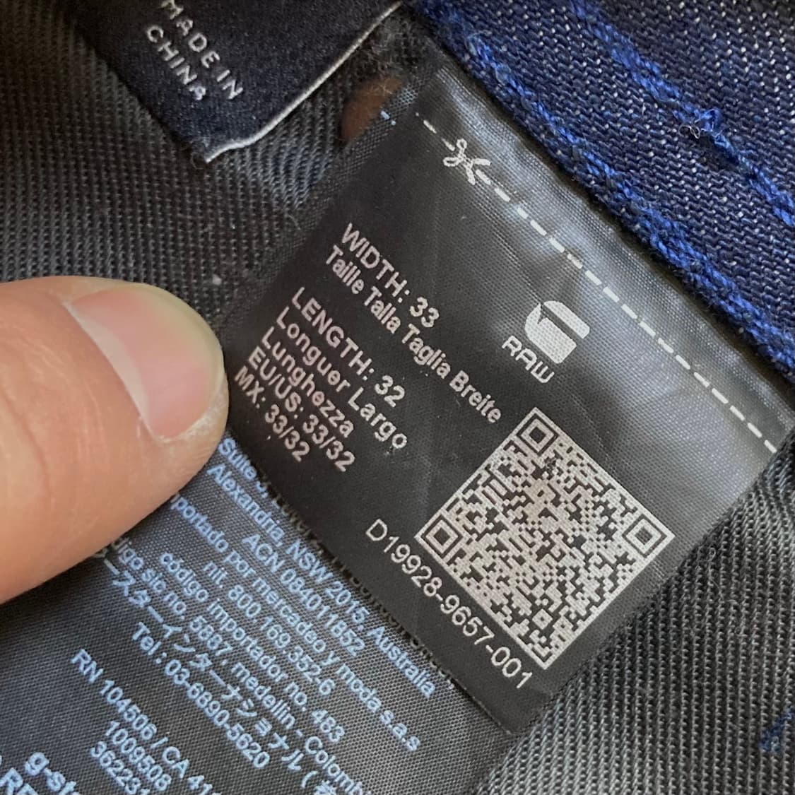 지스타 로우 데님팬츠 W33 상품이미지5