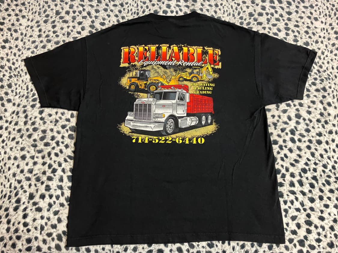 00s 알스타일 어패럴 트러커 프린팅 티셔츠 XL XXL 구제 빈티지 상품이미지4