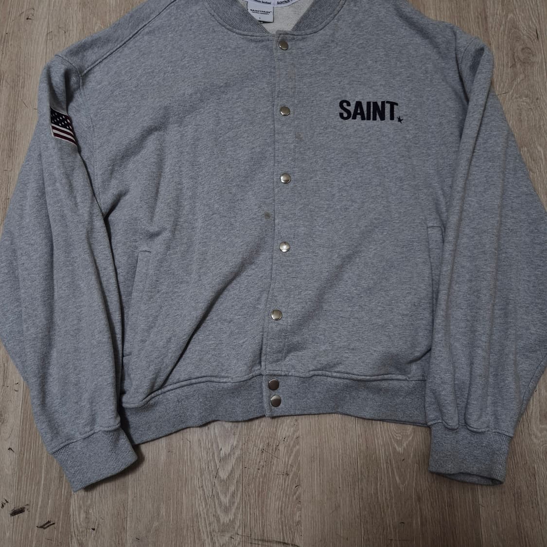 세인트페인 오리지널 가먼츠 성조기 패치 코튼 스타디움 자켓 L(100) 상품이미지3