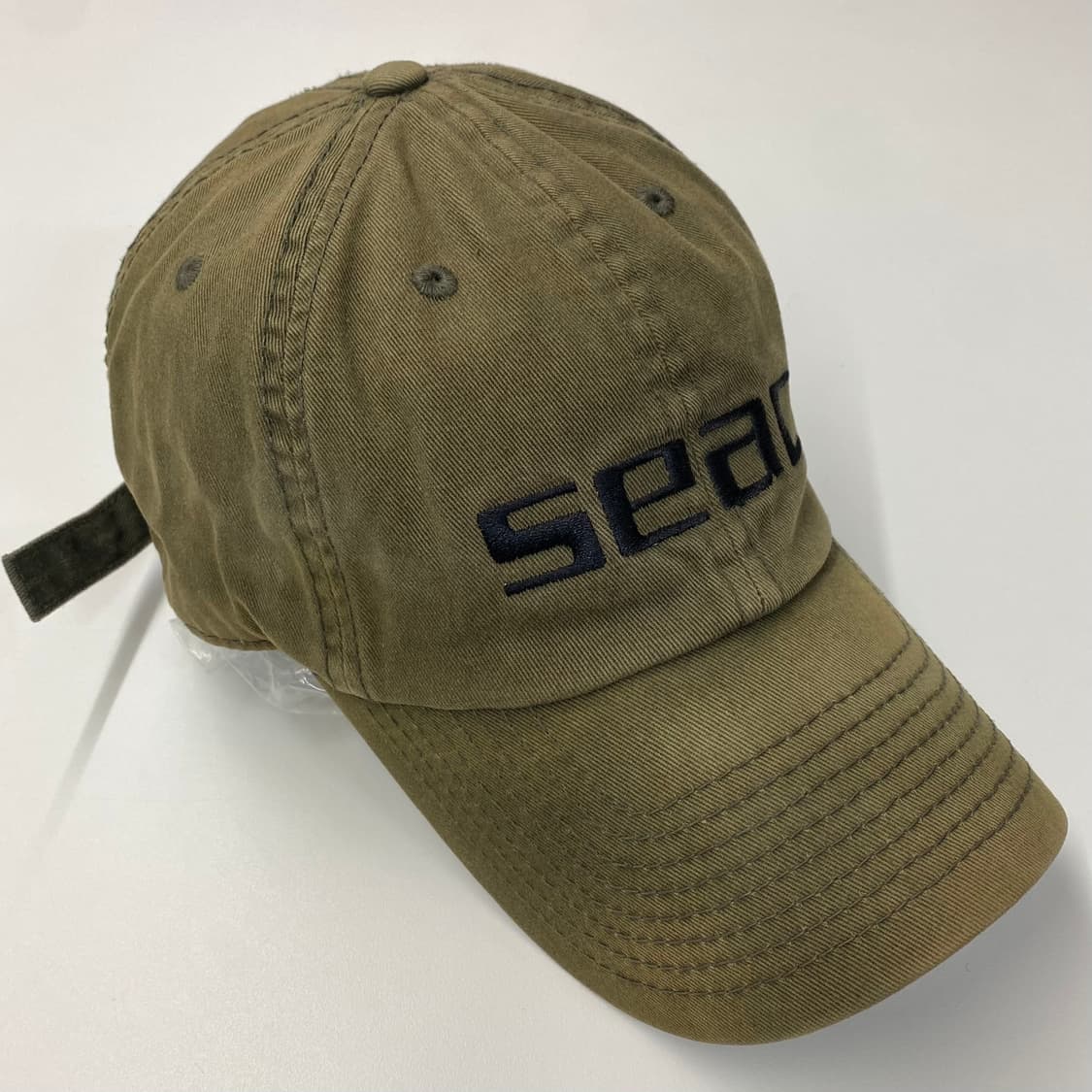 SEAC 로고 빈티지 카키 볼캡 상품이미지2