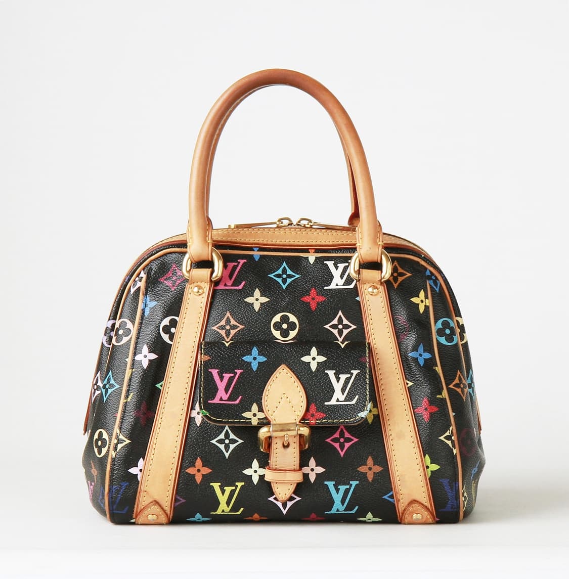 Louis Vuitton 프리실라 블랙 멀티컬러 핸드백 상품이미지1