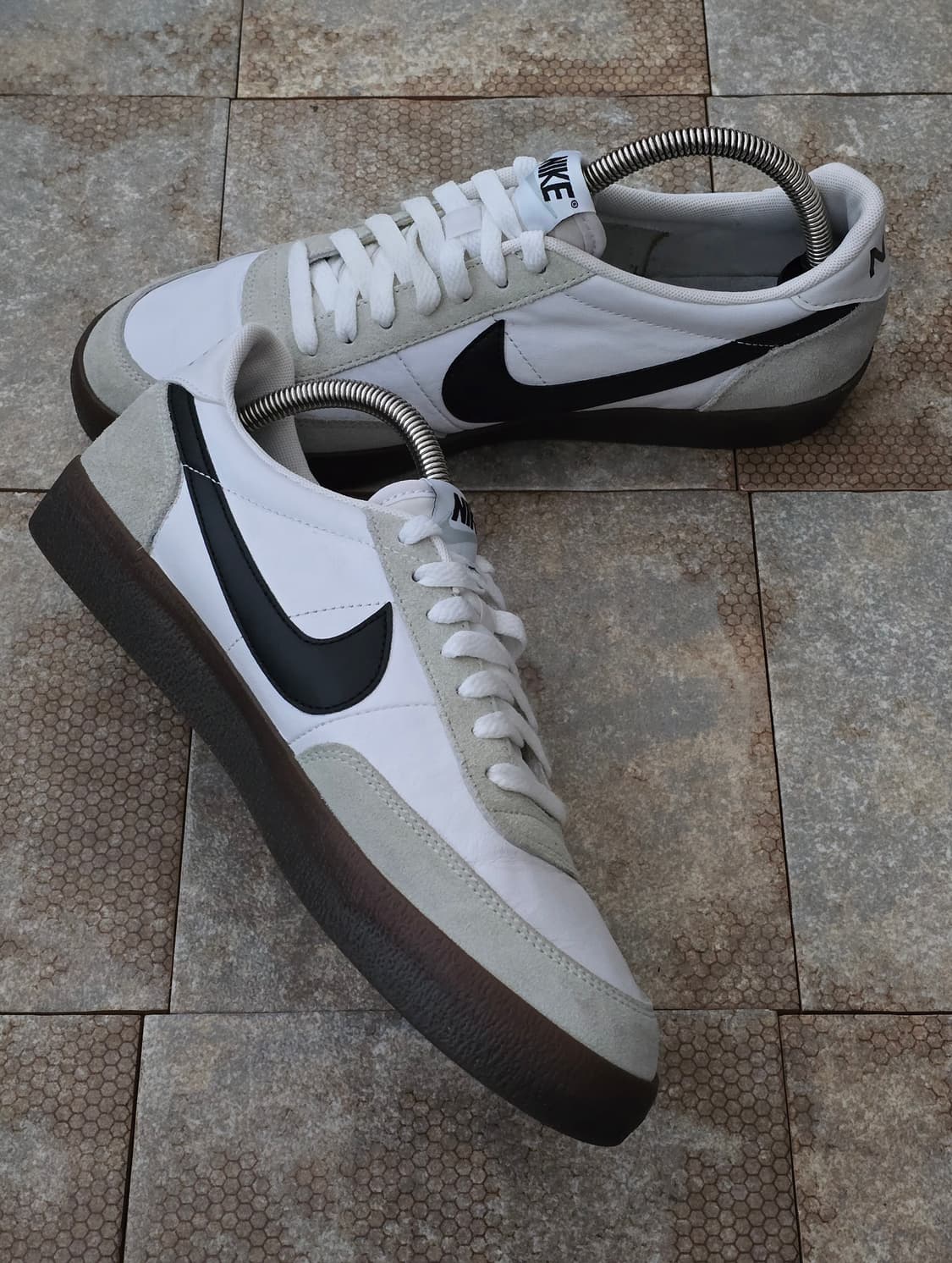 (280)나이키 킬샷 2 레더 화이트 검 상품이미지4