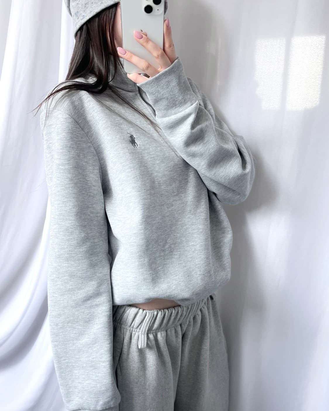 Polo 폴로 랄프로렌 신형 그레이 반집업 맨투맨 상품이미지7