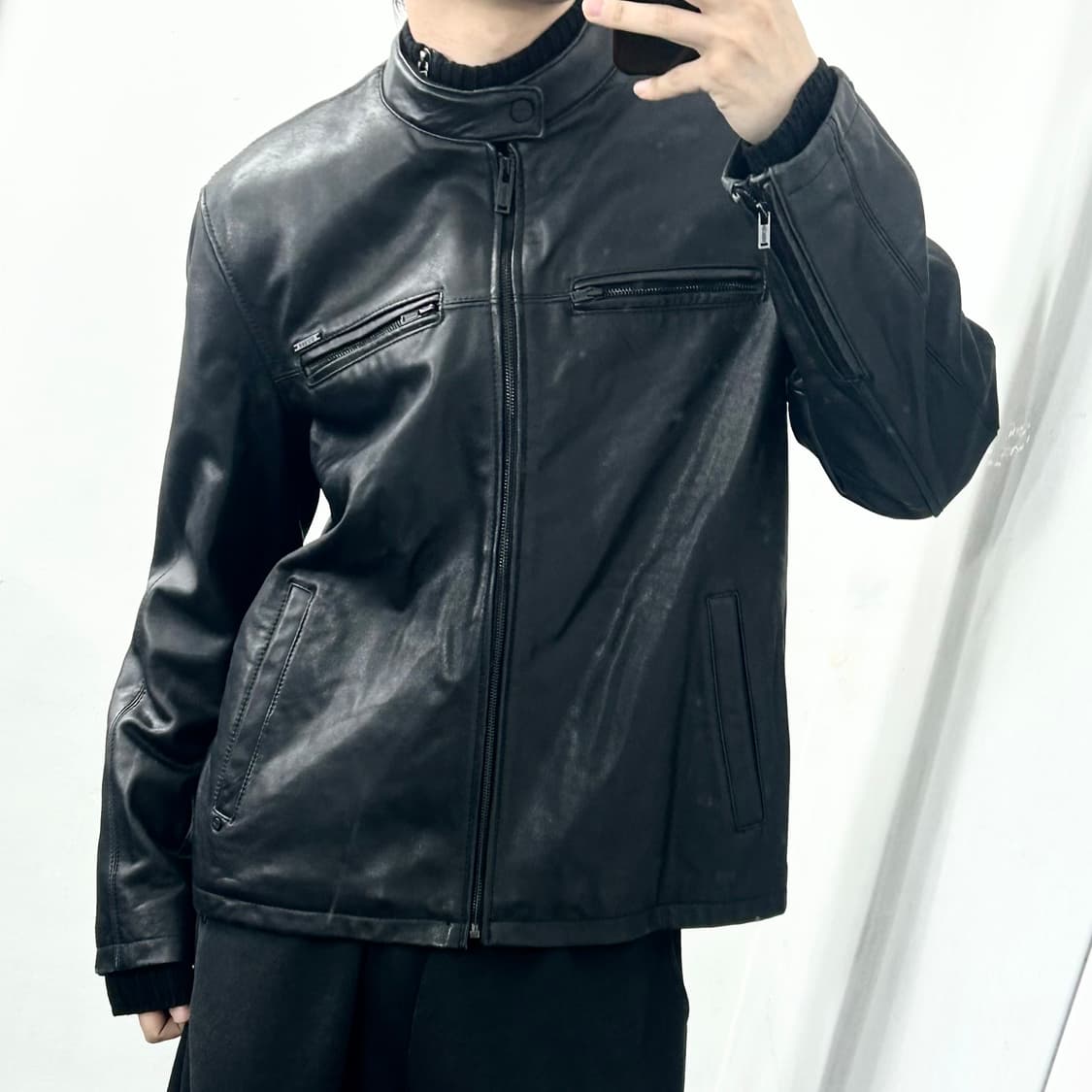 Guess 게스 소가죽 바이커 자켓 상품이미지1