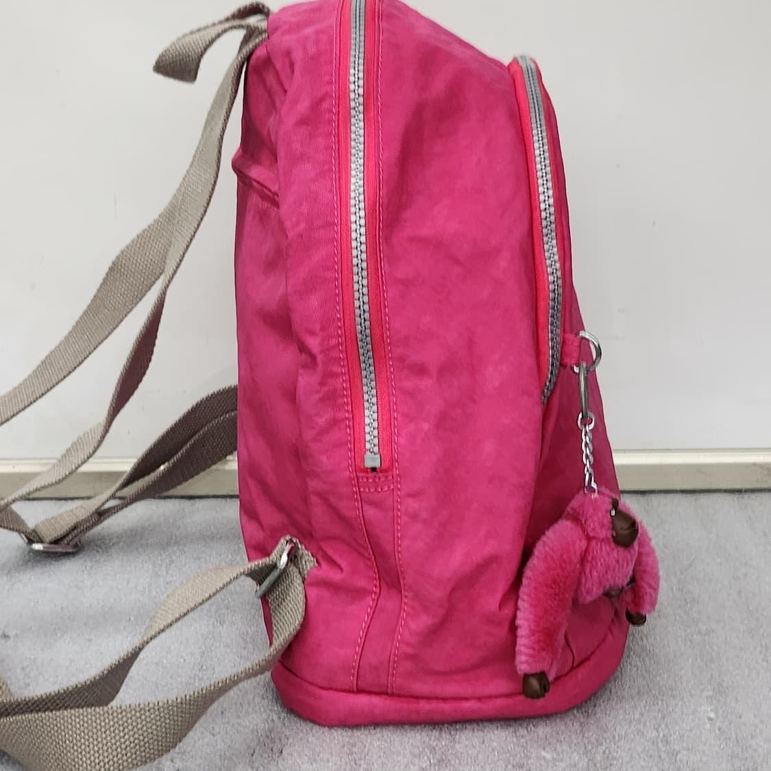 상태 아주 좋은 키플링 핑크색 소형 백팩 상품이미지4