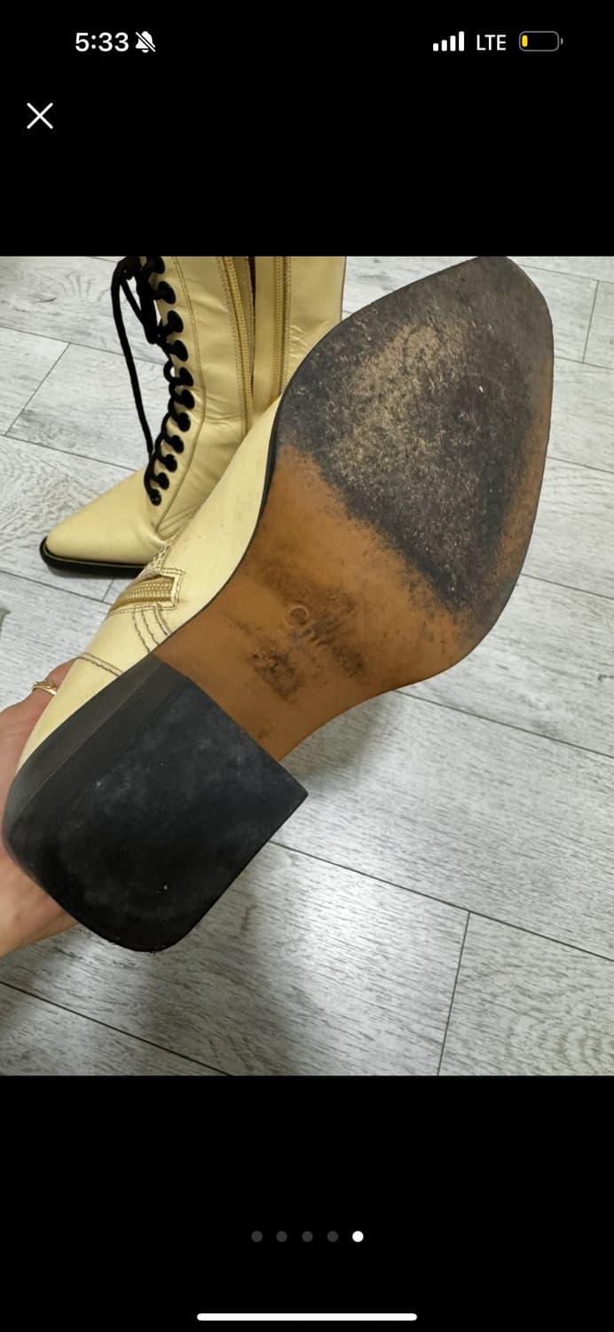 끌로에 라일리 앵클부츠 크림 240-245추천 상품이미지3