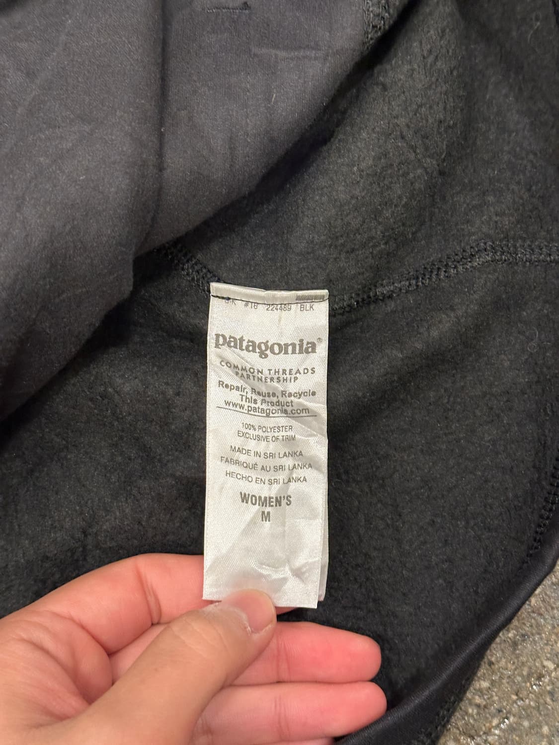 우먼즈 파타고니아 블랙 플리스 후리스 자켓 L 상품이미지5