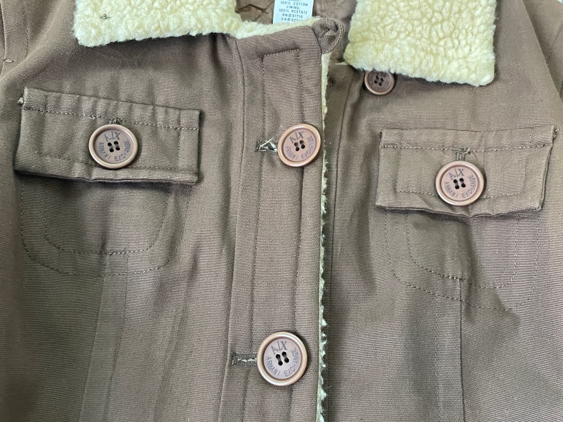 아르마니 익스체인지 스팽글 보아카라 롱 코트 상품이미지6