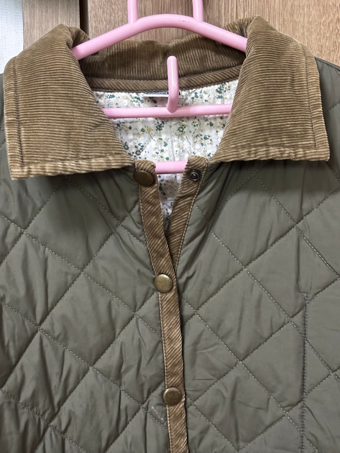 B.L.U.E. 퀼팅 자켓 카키 상품이미지2