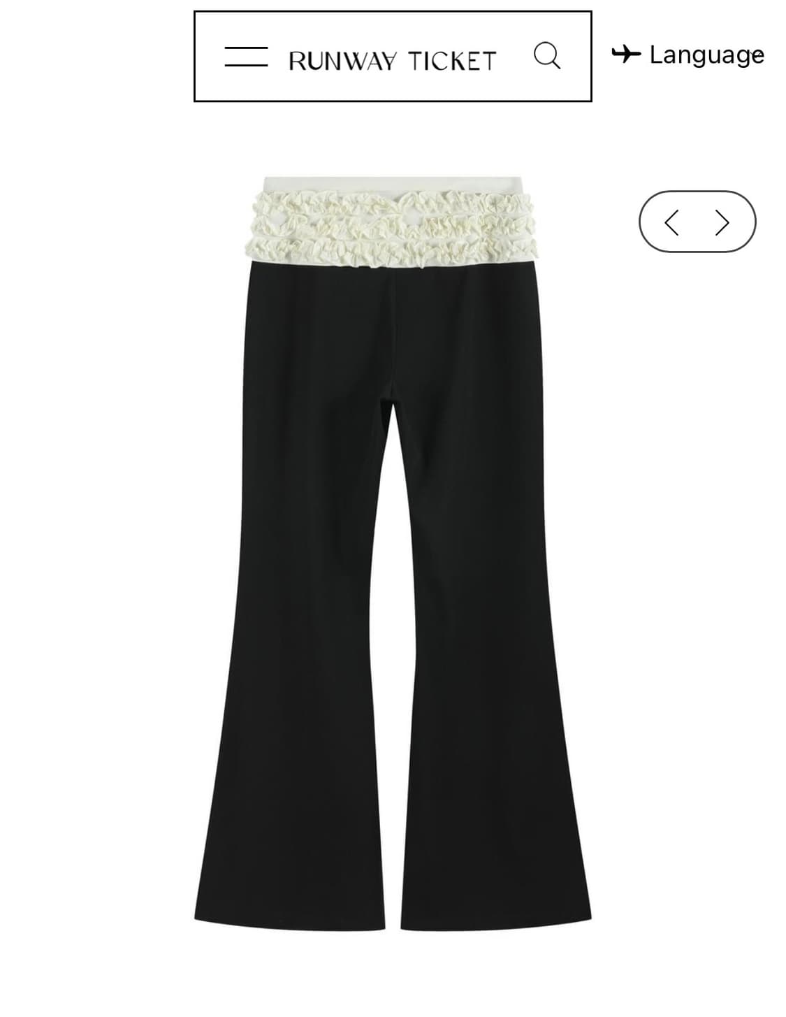 RUNWAY TICKET 런웨이티켓 레이스 플라워 팬츠 M 상품이미지2