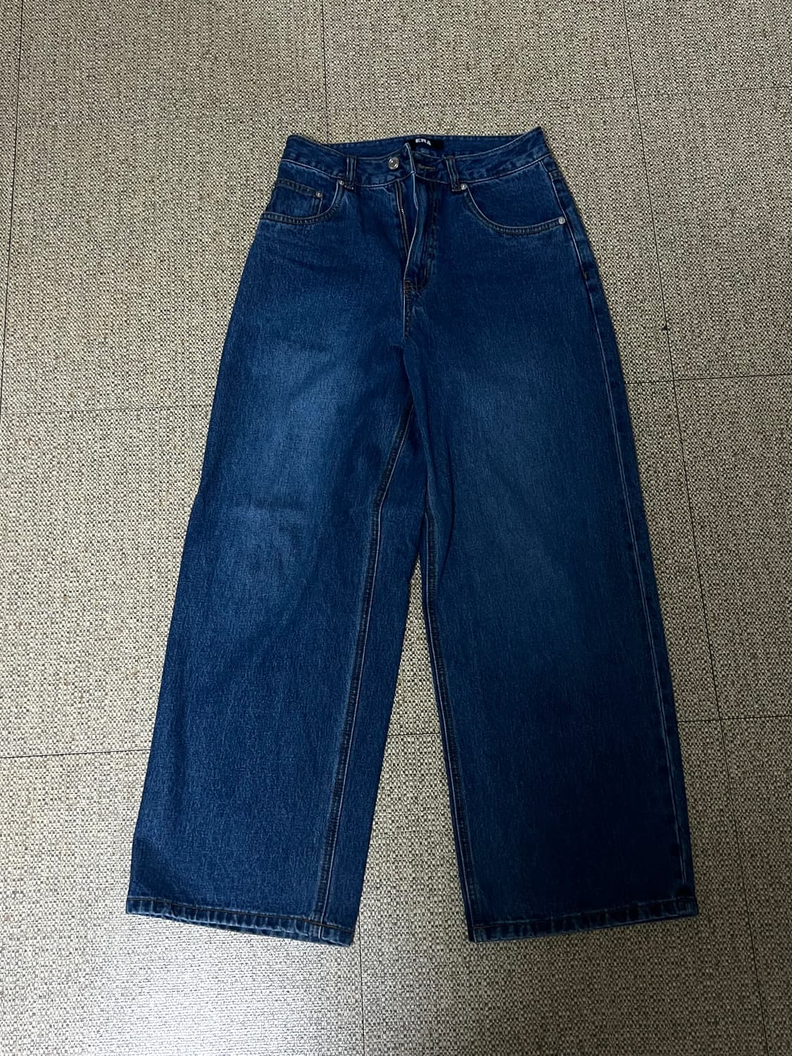 ERA wide fit denim pants_dusty blue 상품이미지3