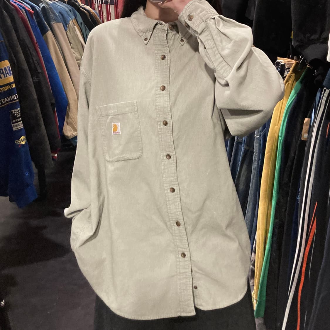 [IM] 칼하트 코듀로이 긴팔셔츠 라이트그레이 상품이미지2