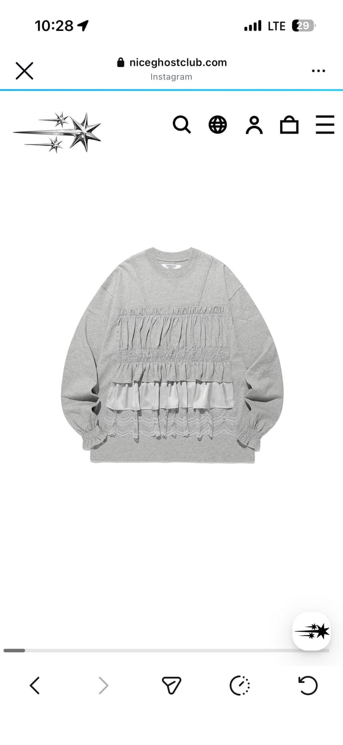 ffats 셔링 롱슬리브 m사이즈 상품이미지1