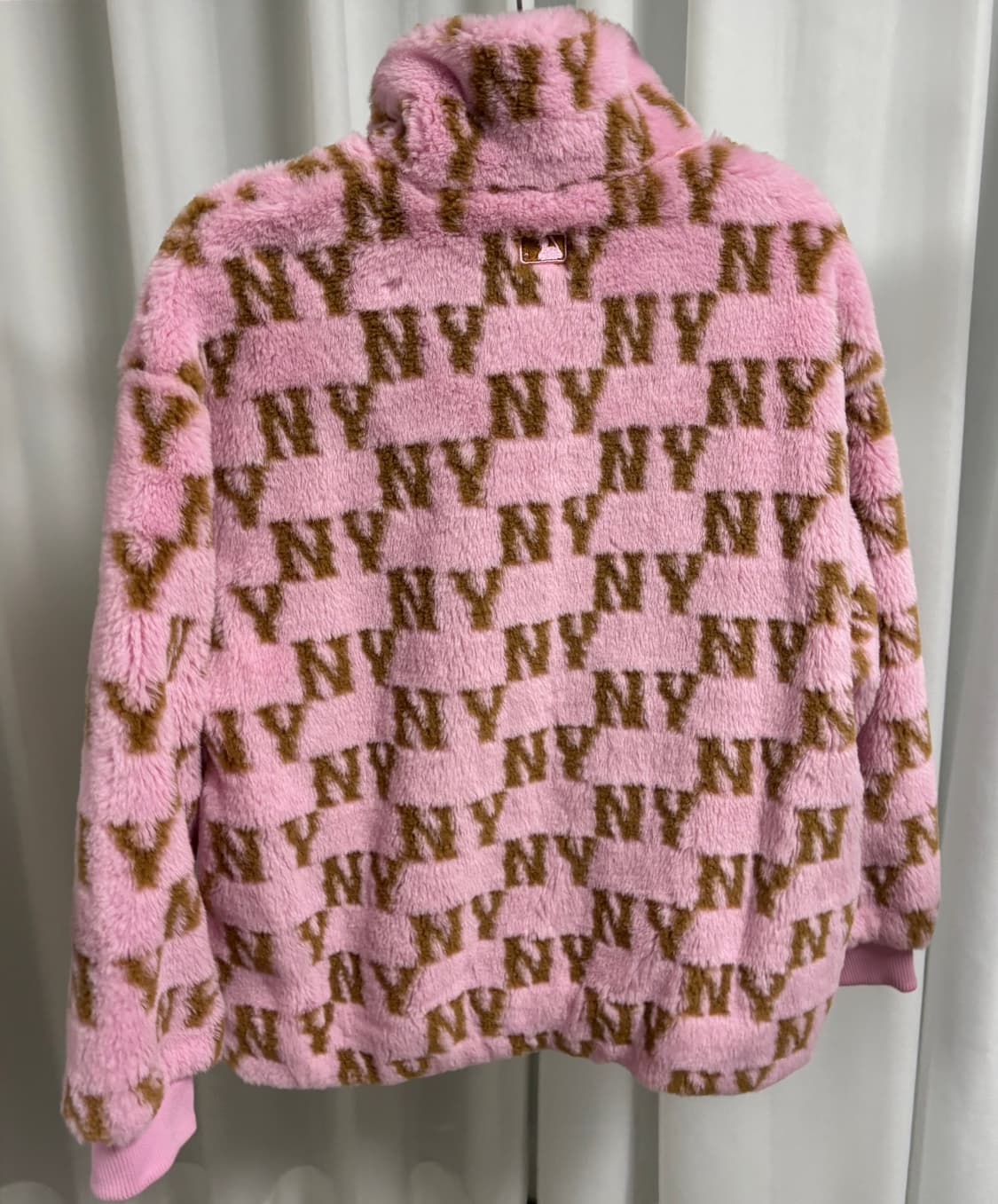 MLB 키즈 모노그램 후리스 핑크 13Y/155 상품이미지2