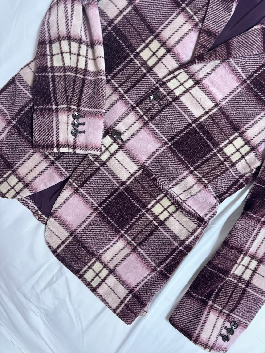 엔할리우드 체크 울 코트 상품이미지2