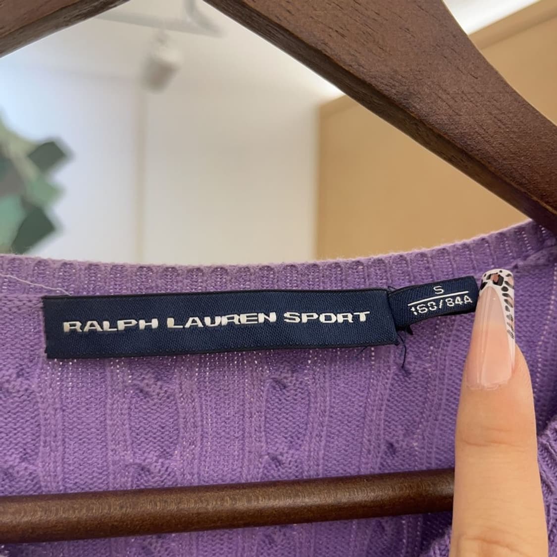 폴로 랄프로렌 여리 모리걸 연보라 폭닥 꽈배기 가디건 S C08178 상품이미지5