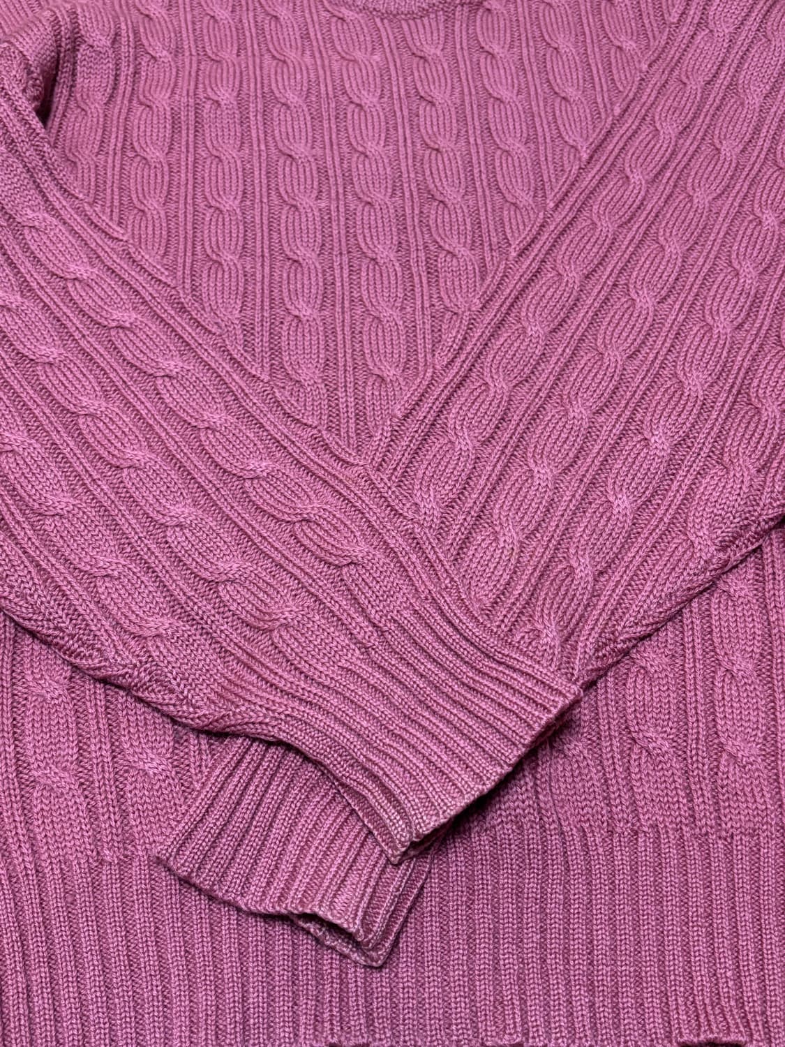 핑크 케이블 니트 상품이미지5
