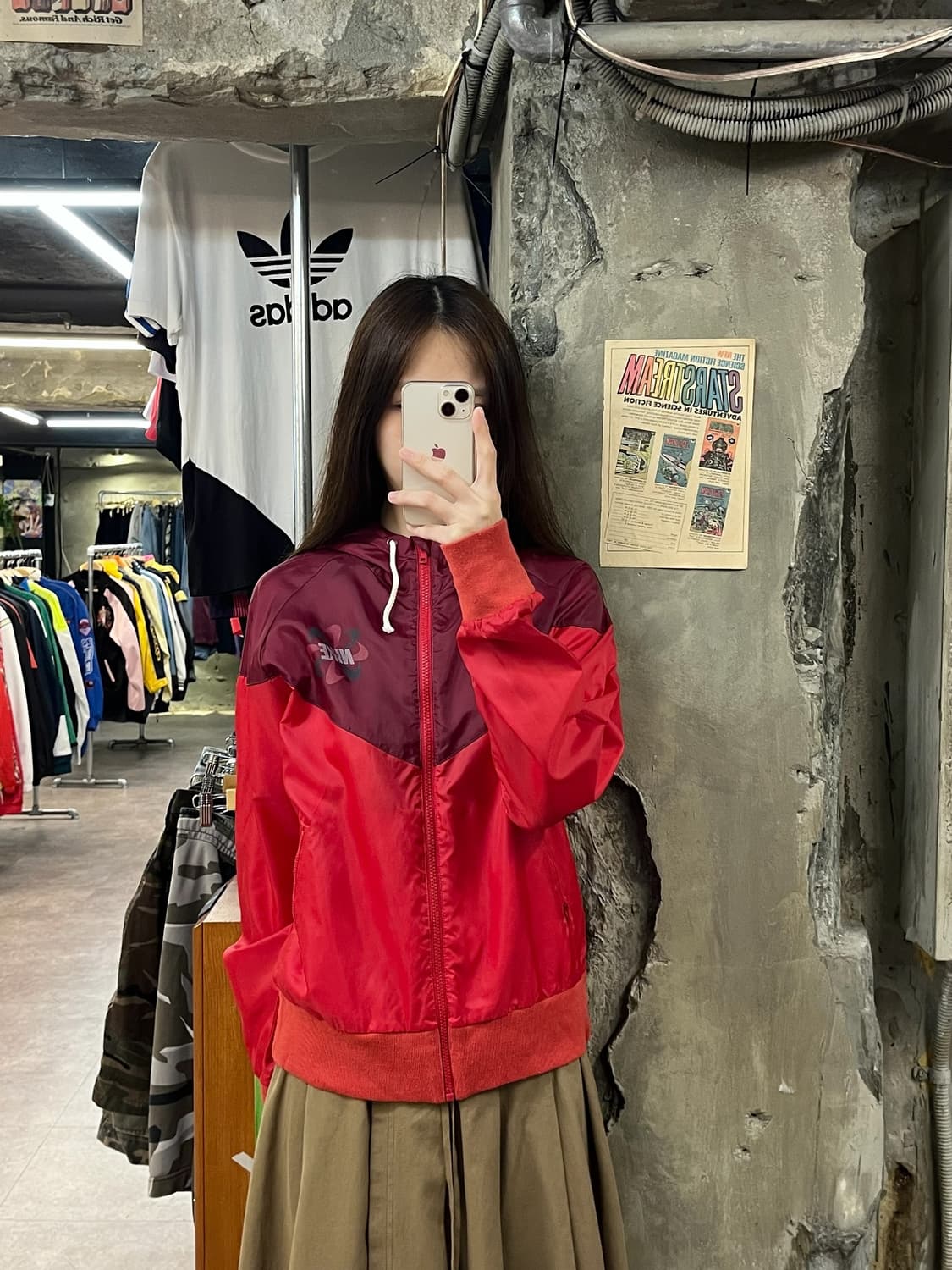 나이키 후드 바람막이 레드 M #csz977 상품이미지2