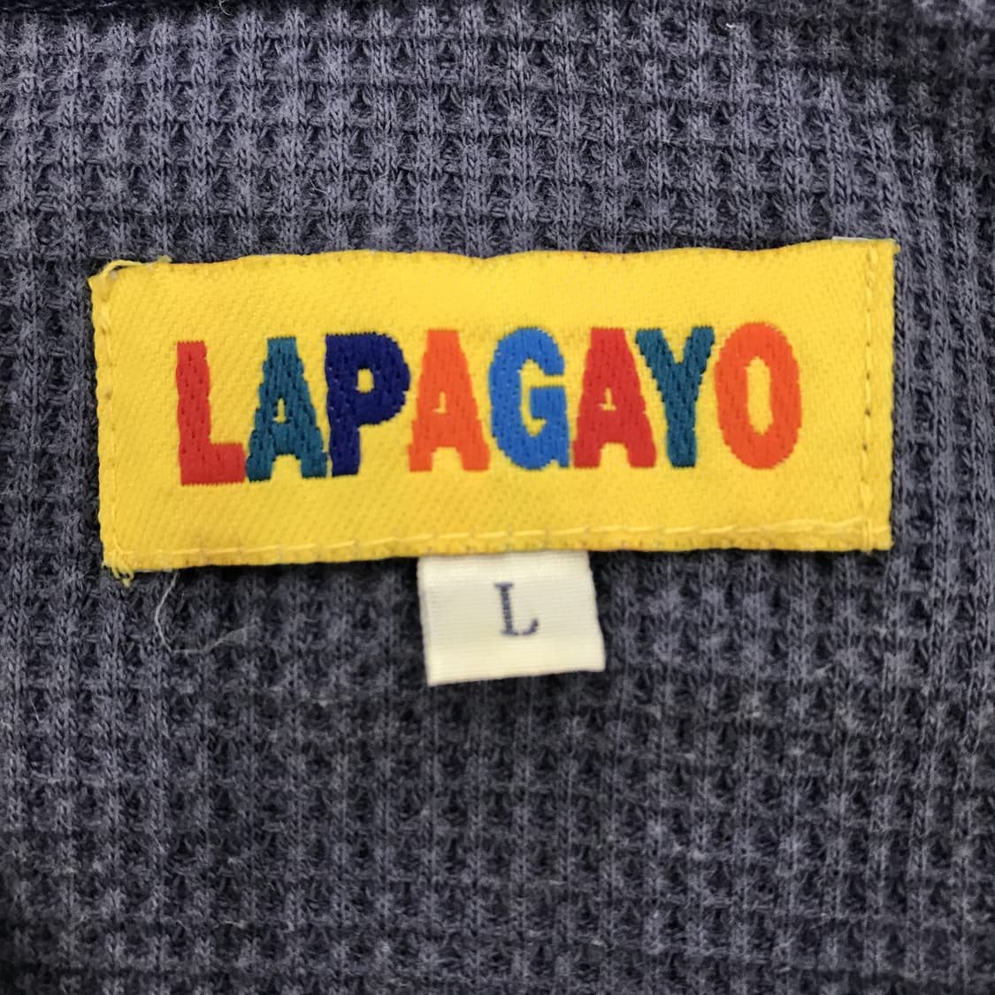 LAPAGAYO 네덜란드 90s 와플 프린팅 반팔 [L] 상품이미지5