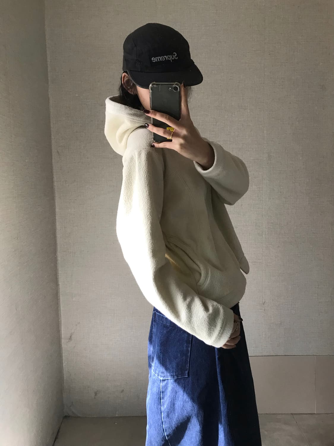 노페 아이보리 후리스 상품이미지2