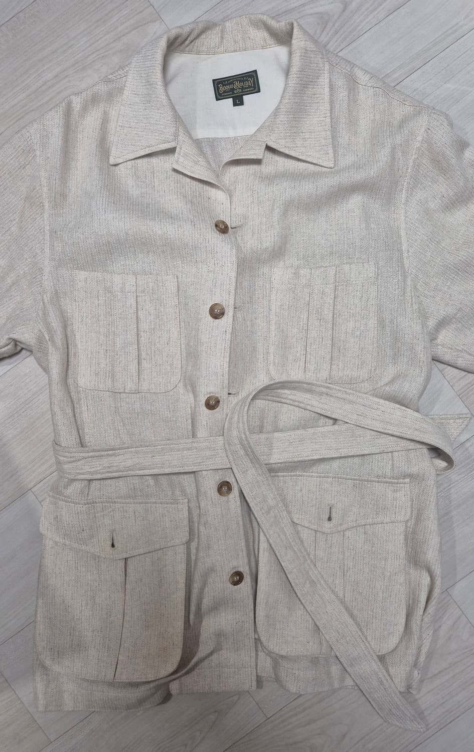 부기홀리데이 린넨 사파리 자켓 상품이미지1